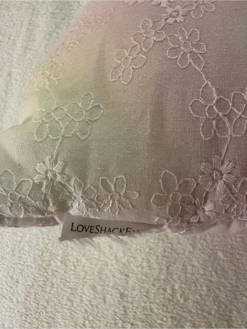 LoveShackFancy Pastel Flower Tie-dye Pink Yellow Oversized Bedrest Bow Pillow